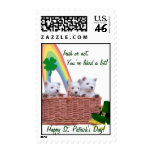 Adorable Westie Puppies St Patrick’s Postage Stamp
