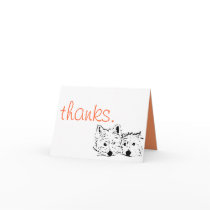 Adorable Westie Thank You Card
