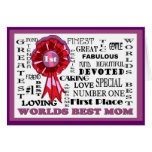 Adorable Word Collage Front Worlds Best Mom Card#3