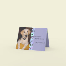 Adorable Yellow Lab Puppy Birthday Greeting Card