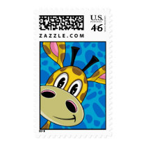 Adorably Cute Giraffe Postage Stamp