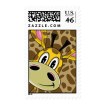 Adorably Cute Giraffe Postage Stamp