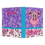 Adorably Cute Pig Binder