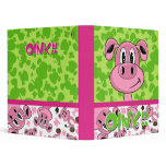Adorably Cute Pig Binder
