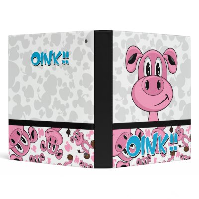 Adorably Cute Pig Binder by markmurphycreative