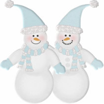 Adorably Cute Snowmen photo sculptures