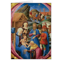 Adoración de unos de los reyes magos felicitación