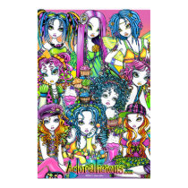 Adoralicious Rainbow Fairy Friends Poster