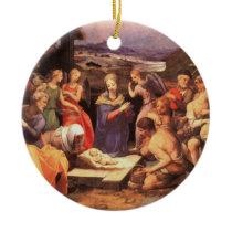 Adoration by the Shepherds by Bronzino Christmas Tree Ornaments