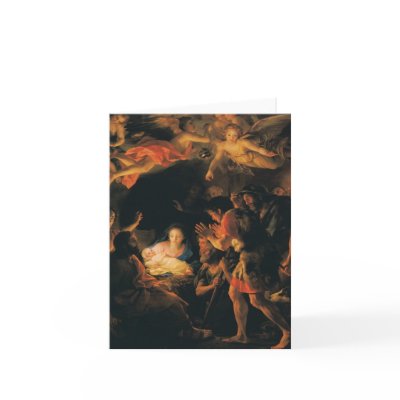 Adoration of shepherds w angels cards by saintjohnthebaptist