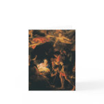 Adoration of shepherds w angels greeting cards