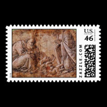 Adoration of the Child postage