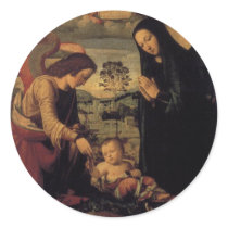 "Adoration of the Child with Angel" stickers