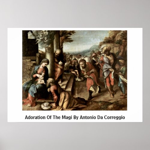 Adoration Of The Magi By Antonio Da Correggio Print