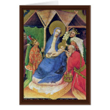 Adoration Of The Magi By Meister Der Goldenen Tafe Greeting Cards