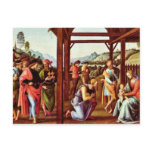 Adoration Of The Magi By Perugino Pietro Post Card
