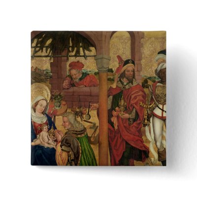 Adoration of the Magi, c.1475 Pinback Buttons by bridgemanart