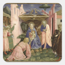 Adoration of the Magi, from the predella Square Sticker