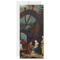 Adoration Of The Magi In The Snow By Huber Wolf Personalized Rack Card