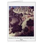Adoration Of The Magi Medium Predellatafel: Flight Greeting Cards