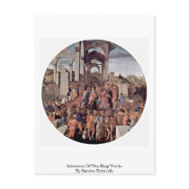 Adoration Of The Magi Tondo By Sandro Botticelli Post Card