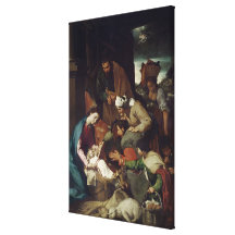 Adoration of the Shepherds, 1630 Stretched Canvas Prints