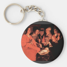 Adoration of the Shepherds by Georges de La Tour Keychain