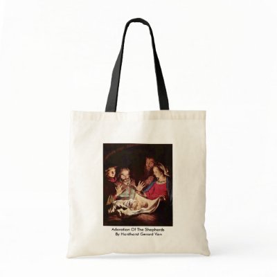 Adoration Of The Shepherds By Honthorst Gerard Van Canvas Bag by Artcollection