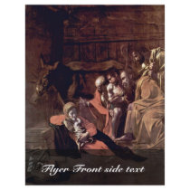 Adoration Of The Shepherds By Michelangelo Merisi Flyer