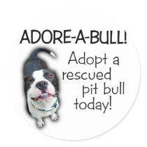 Adore-A-Bull Pit Bull! stickers by WonderBull Adore-A-Bull Pit Bull! stickers