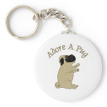 adore a pug keychain