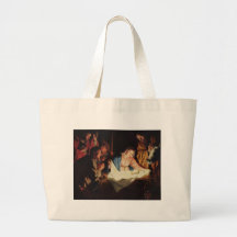 Adoring Shepherds by von Honthorst Canvas Bags
