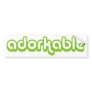Adorkable (green) bumper sticker