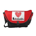Adorkable heart messenger bag