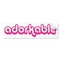 Adorkable (pink) bumper stickers