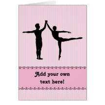Adorno de los bailarines de ballet a personalizar: felicitacion 