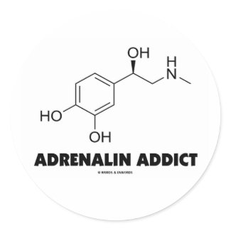 Adrenalin Addict (Adrenaline Epinephrine Molecule) sticker