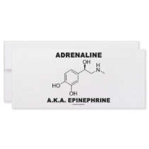 Adrenaline A.K.A. Epinephrine (Chemistry) rack cards by wordsunwords Adrenaline A.K.A. Epinephrine (Chemistry) rack cards
