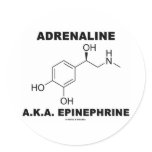 Adrenaline A.K.A. Epinephrine (Chemistry) Stickers