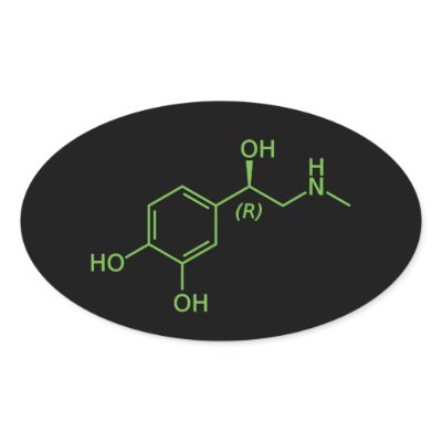 Adrenaline Molecule Oval Stickers by InsideOut_Tees