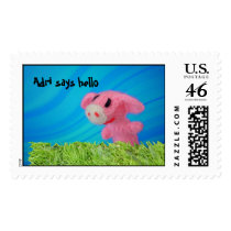 Adri says hello, fingerpig postage