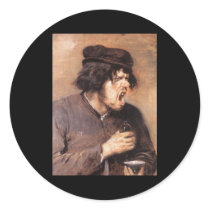 Adriaen Brouwer The Bitter Draught Round Sticker