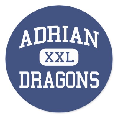 Adrian - Dragons - High School - Adrian Minnesota Sticker by customteamsportswear