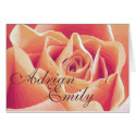 "Adrian Emily" CreamPink Rose Wedding Card by LittleMilkyShop "Adrian Emily" CreamPink Rose Wedding Card
