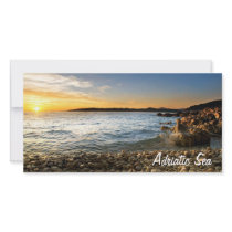 Adriatic beach photo greeting card