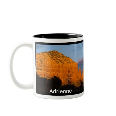 Adrienne on Moonrise Glowing Red Rock Mug by SedonaMugs