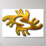 Adrinkra-peace-gold Print
