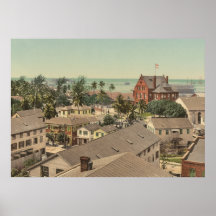 Aduanas y Harbor, Key West, 1900 Posters