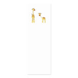 Adult and Baby Giraffe. Cartoon Business Card Template