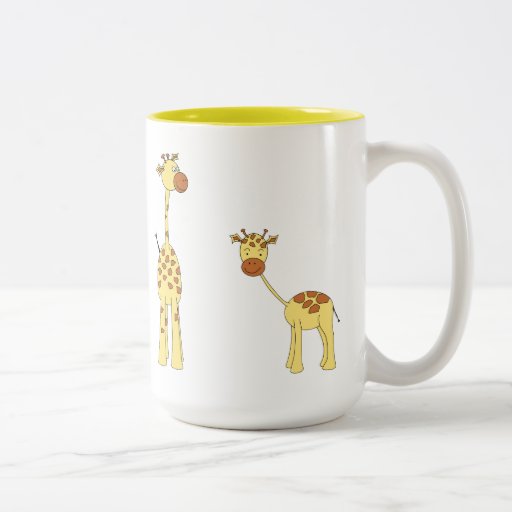 Adult and Baby Giraffe. Cartoon Coffee Mugs Zazzle